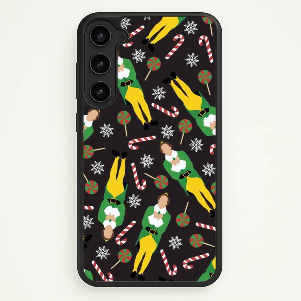 Elf Candy Cane Pattern Phone Case - Galaxy S23 / Standard