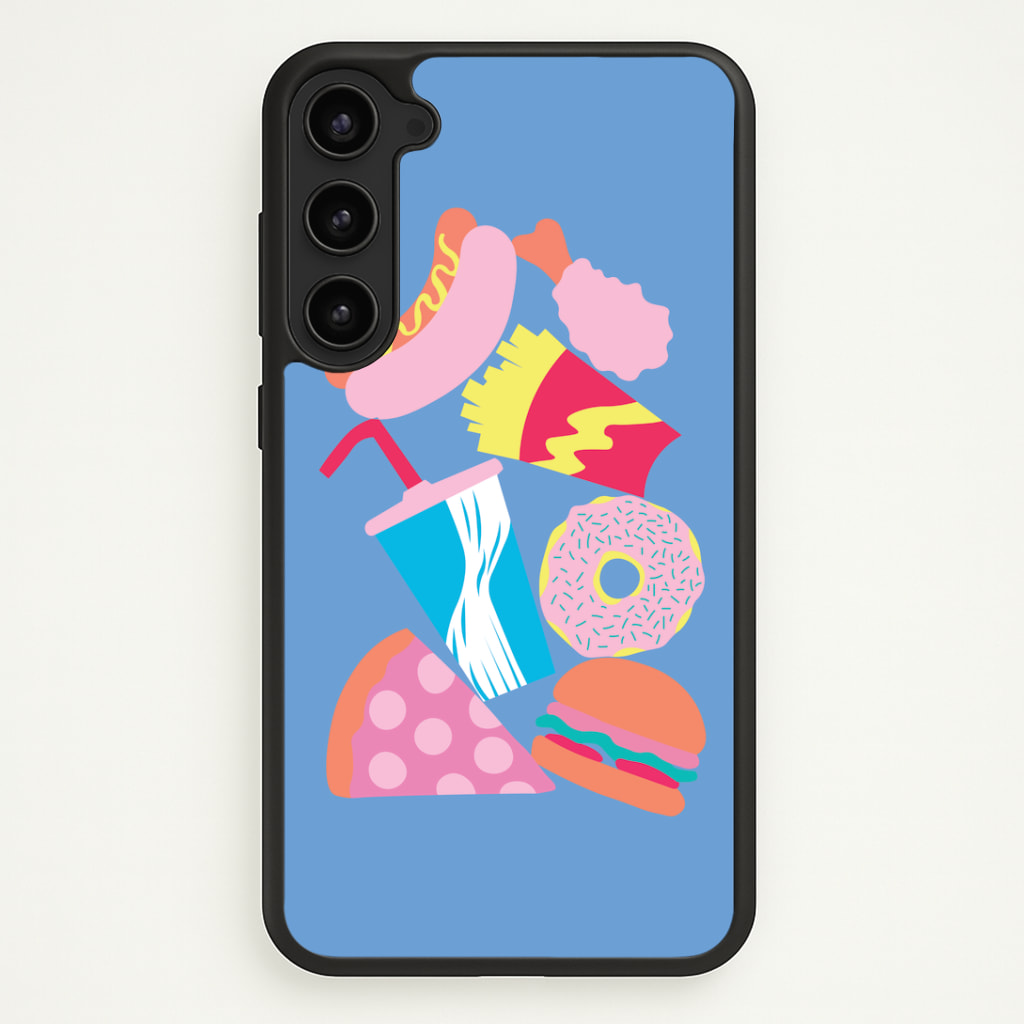 All The Foods - Fast Food Patterns Phone Case - Galaxy S23 / Standard