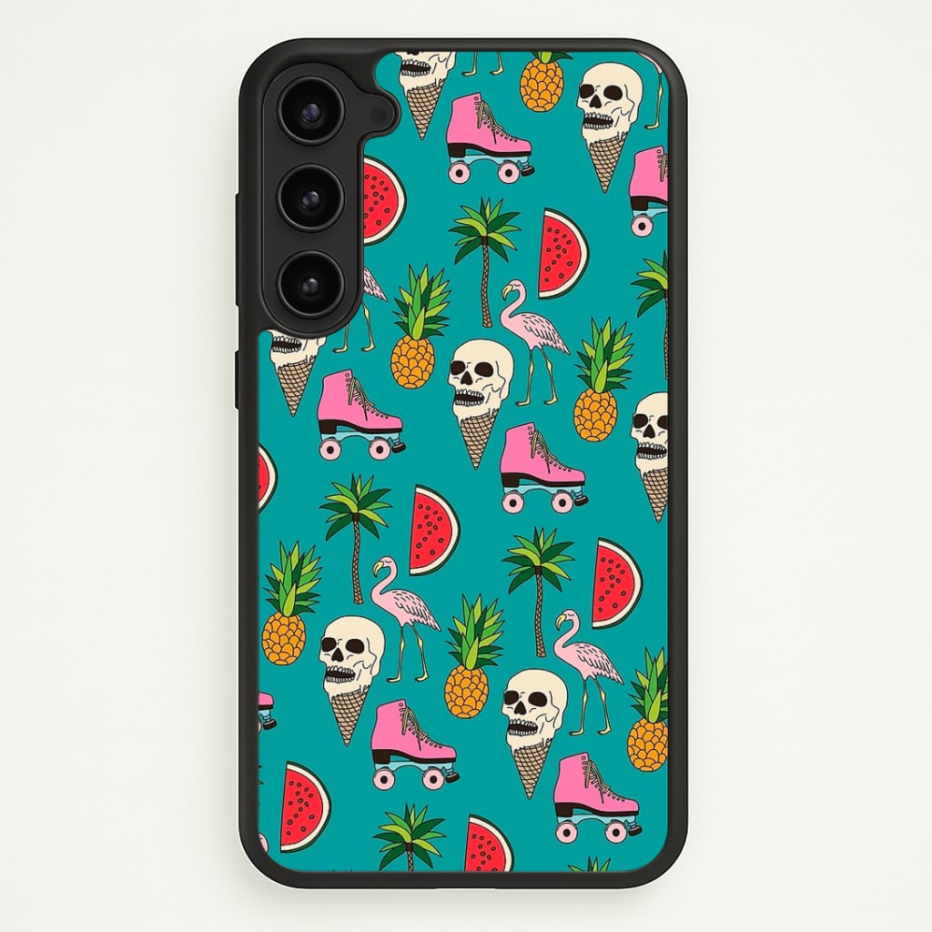 Skull Creams - Summer Pattern Phone Case - Galaxy S23 / Standard