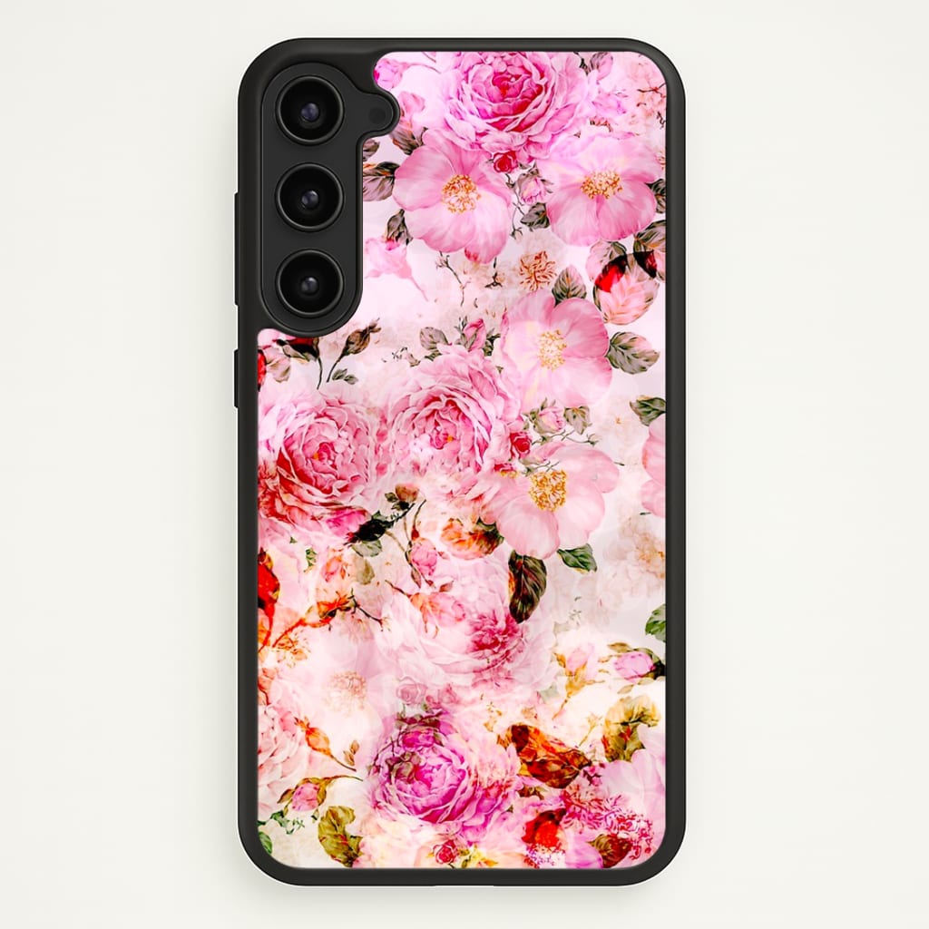 Pretty Pink Chic Floral Pattern Phone Case - Galaxy S23 Plus / Standard