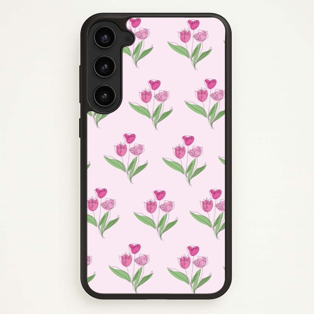 Pink Pattern - Floral Phone Case - Galaxy S23 Plus / Standard