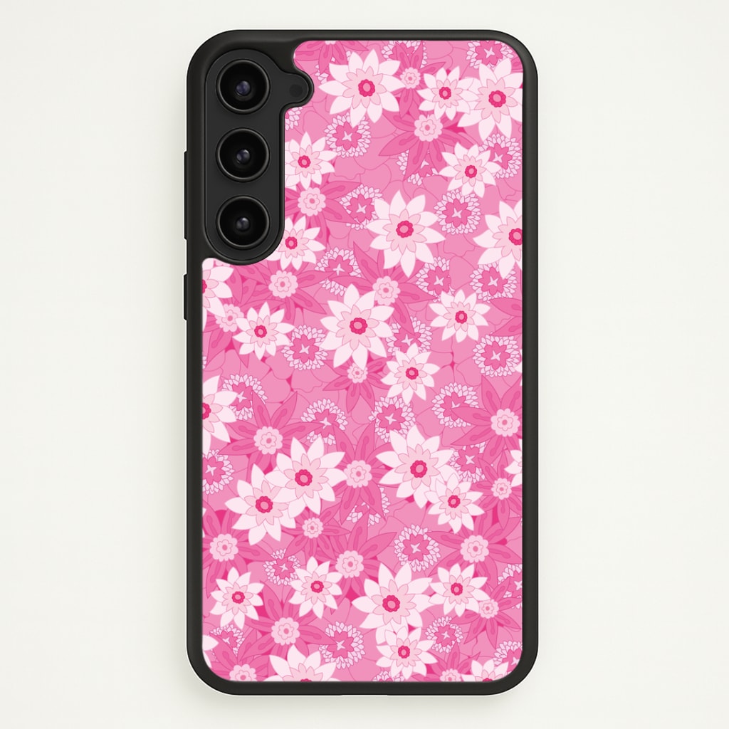 Pink Flowers - Floral Patterns Phone Case - Galaxy S23 / Standard