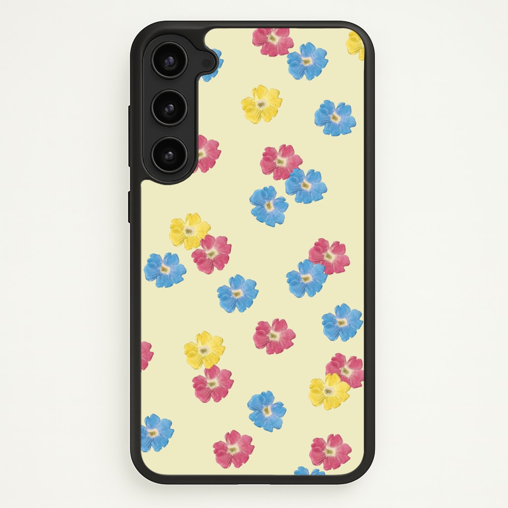 Pastel Pressed Flowers Pattern Phone Case - Galaxy S23 Plus / Standard