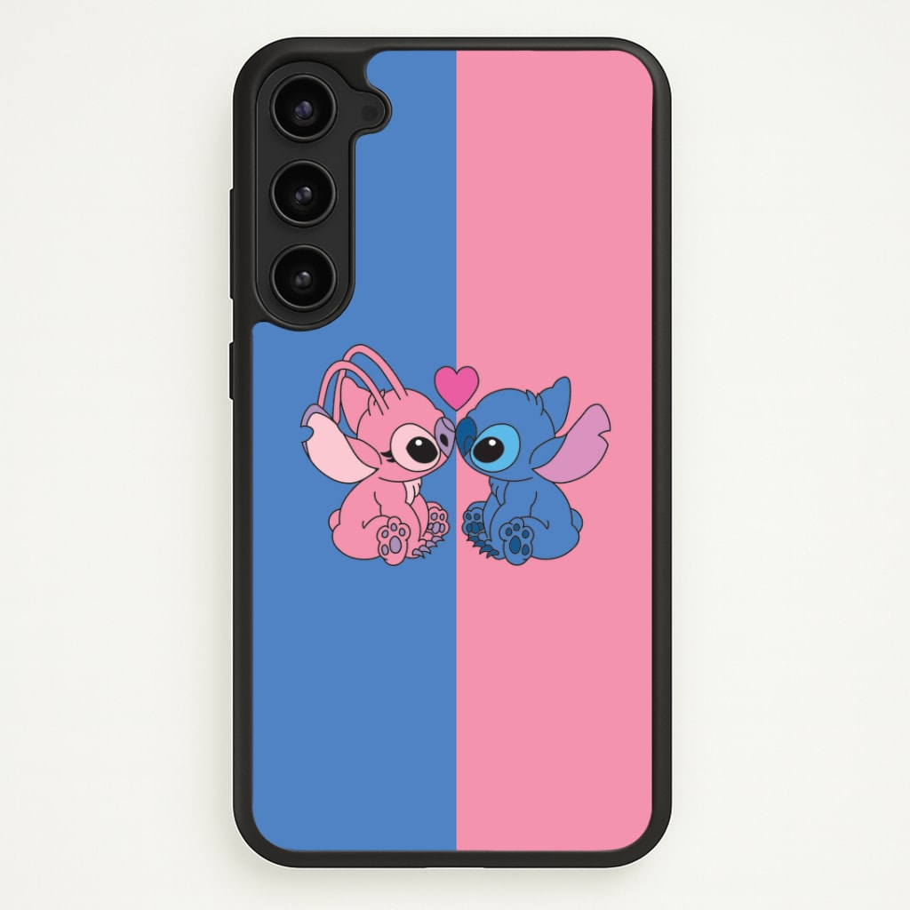 Angel And Blue Alien - Pink Alien Phone Case - Galaxy S23 / Standard