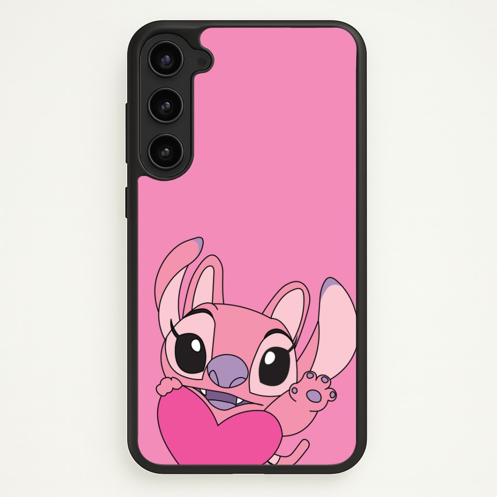 Holding Heart - Pink Alien Phone Case - Galaxy S23 Plus / Standard