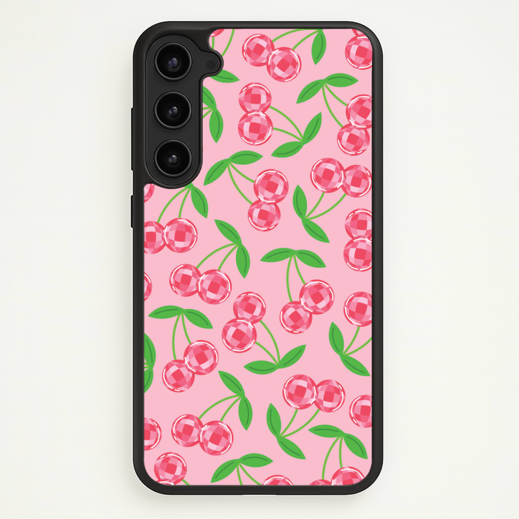 Disco Cherries Pattern Phone Case - Galaxy S23 Plus / Standard