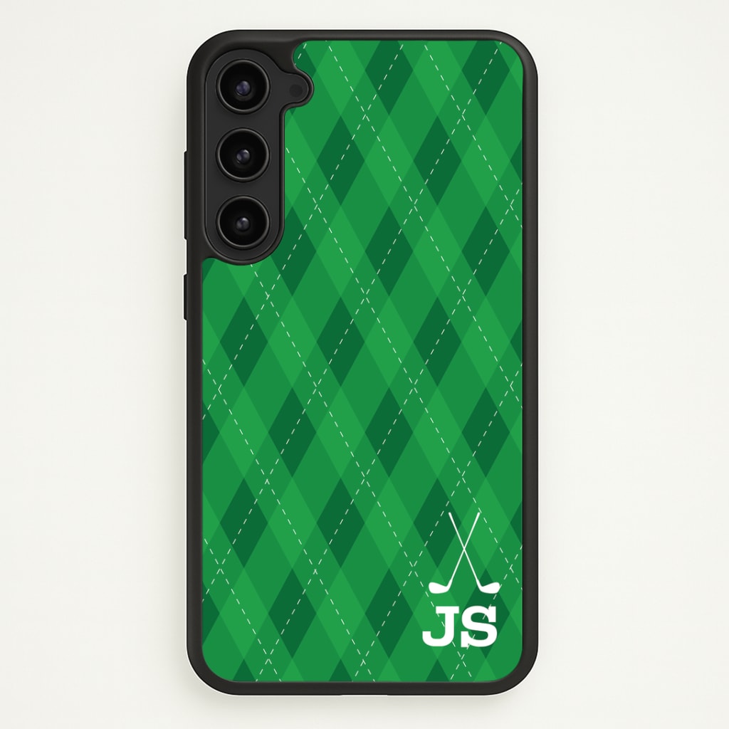 Personalised Golf Pattern Phone Case - Galaxy S23 / Standard