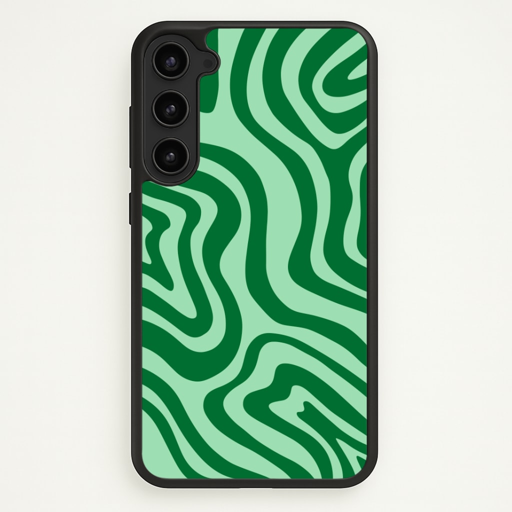 Green Abstract Halloween Phone Case - Galaxy S23 / Standard