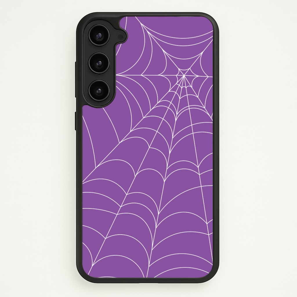 Purple Cobweb Pattern Phone Case - Galaxy S23 / Standard