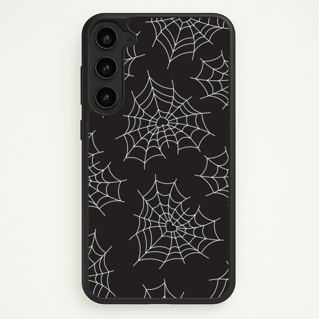 Spiderweb Hearts Pattern Phone Case - Galaxy S23 Plus / Standard