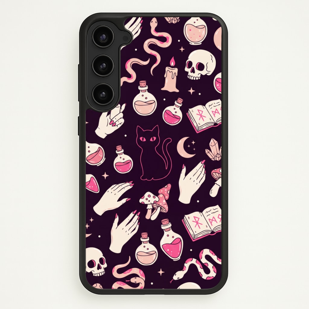 Black Witchy Doodles Phone Case