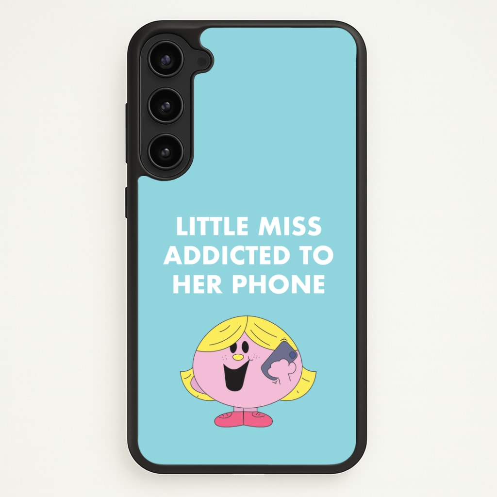 Little Miss Addicted To Her Phone - Aesthetic Quote Phone Case - Galaxy S23 Plus / Standard
