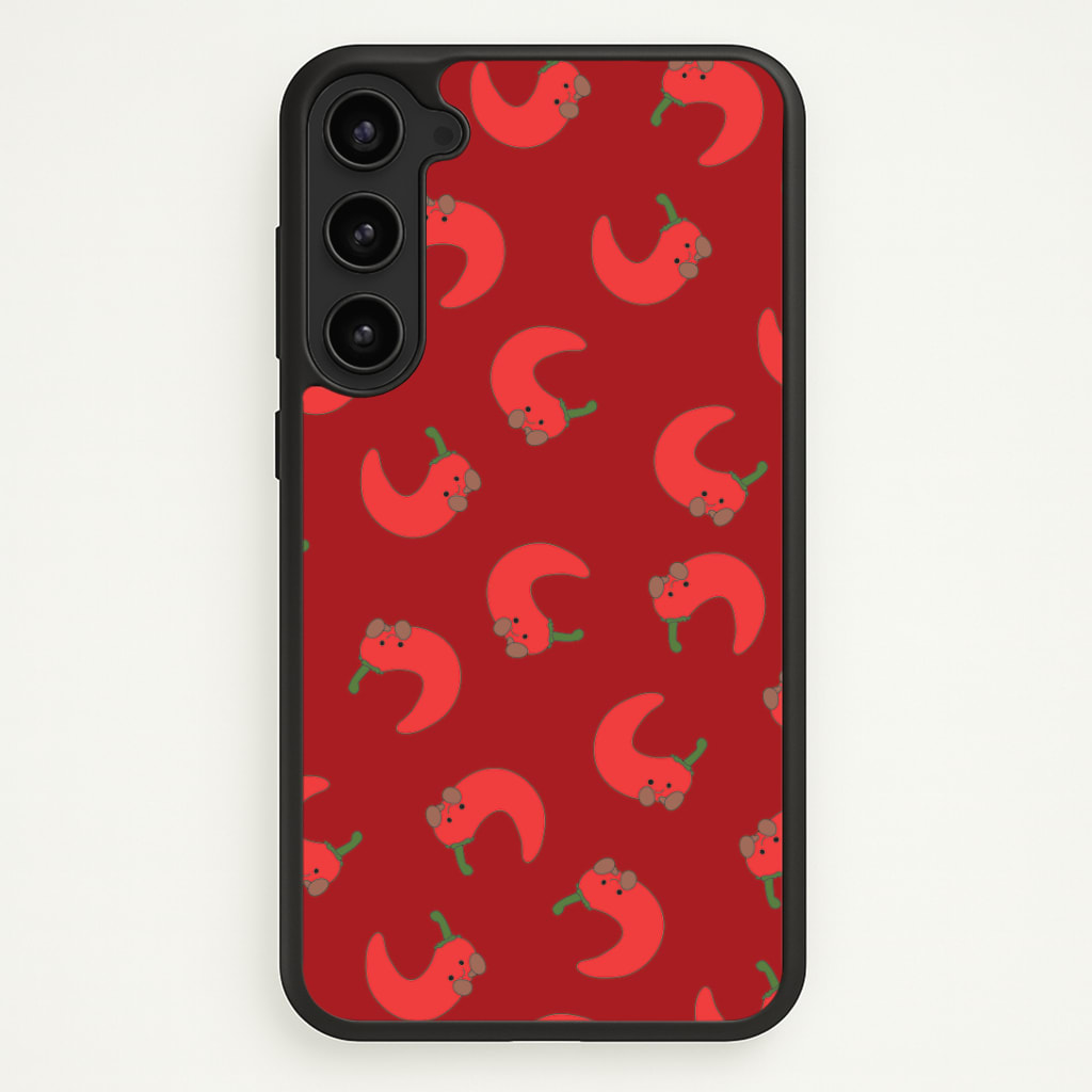 Red Chilli Pattern Phone Case - Galaxy S23 / Standard