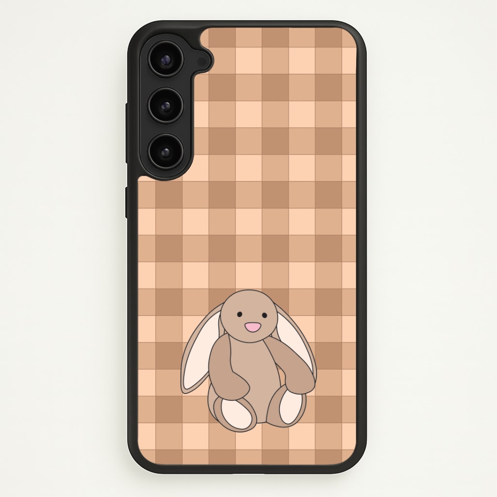 Bunny Checkered Pattern Phone Case - Galaxy S23 Plus / Standard