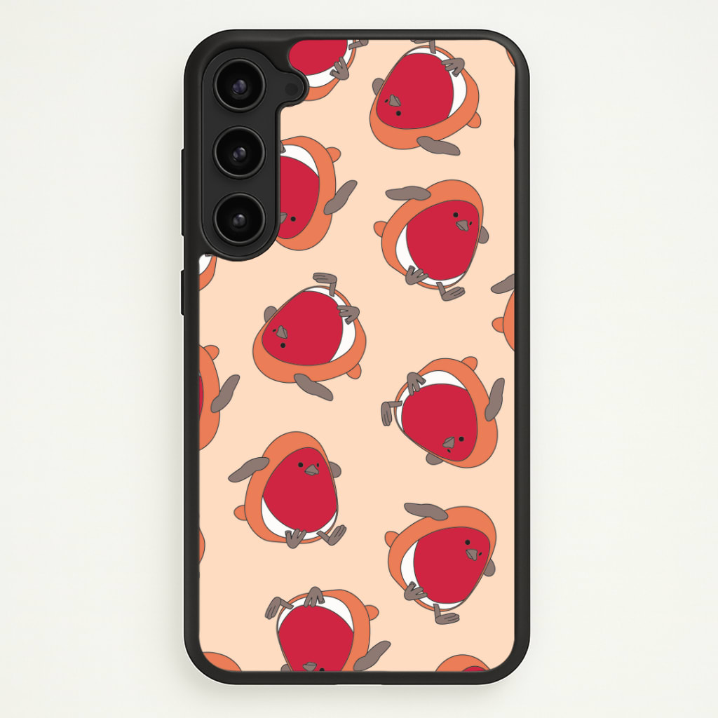 Christmas Robin Plush Pattern Phone Case - Galaxy S23 Plus / Standard
