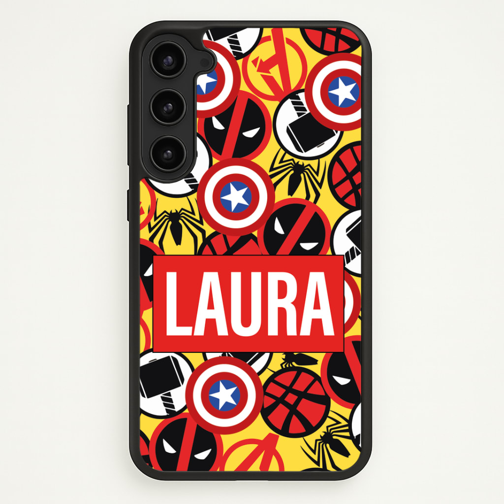 Collage - Personalised Superhero Comic Phone Case - Galaxy S23 / Standard