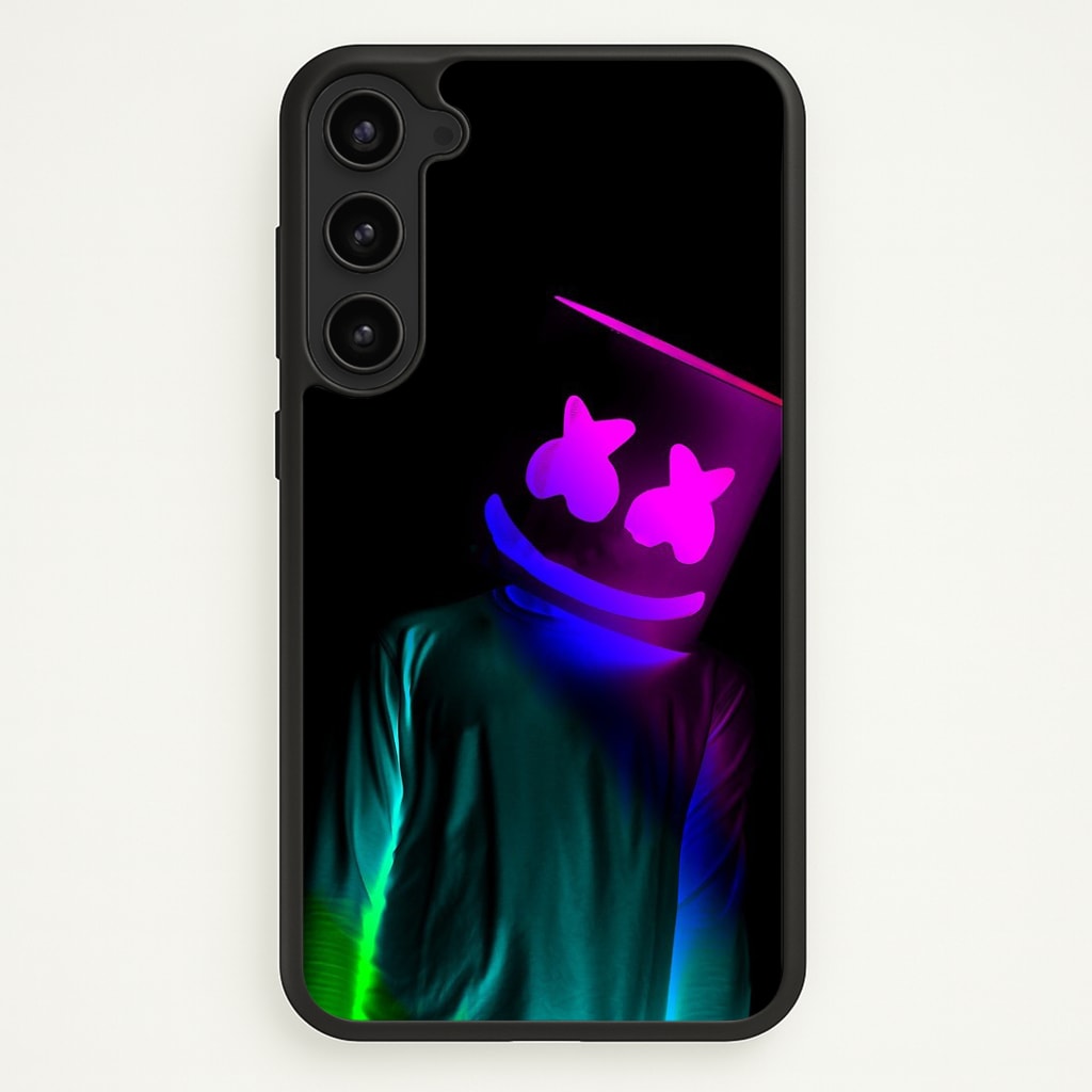 White Helmet DJ In Lights Phone Case - Galaxy S23 / Standard