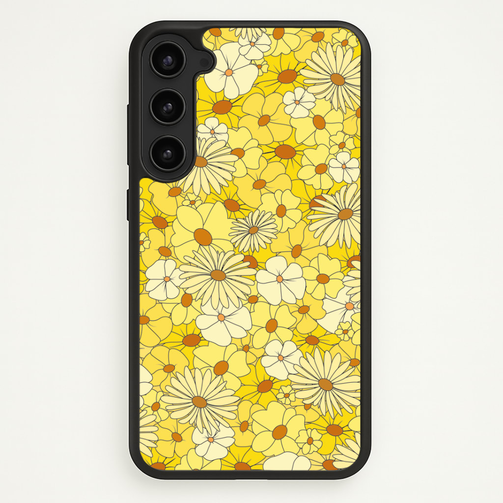 Yellow Flower Pattern - Mothers Day Phone Case - Galaxy S23 Plus / Standard