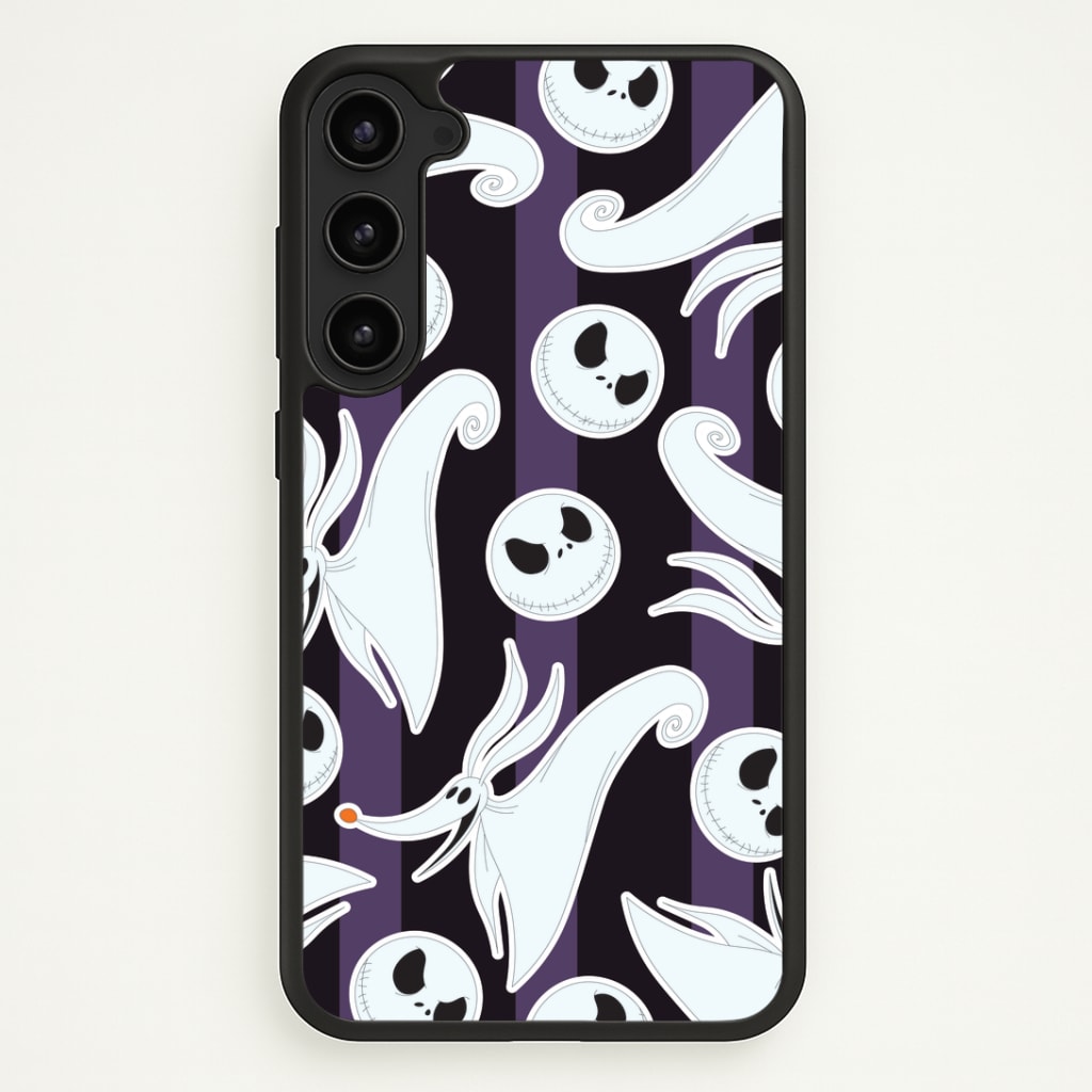 Skeleton Dog And Face Pattern Phone Case - Galaxy S23 Plus / Standard
