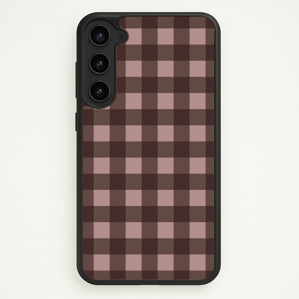 Chocolate Gingham Phone Case - Galaxy S23 Plus / Standard
