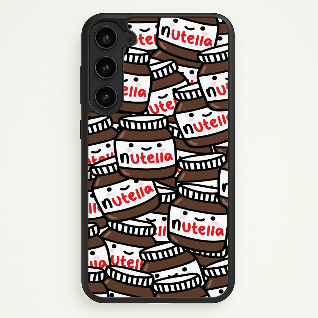 Cute Nutella Pattern Phone Case - Galaxy S23 Plus / Standard