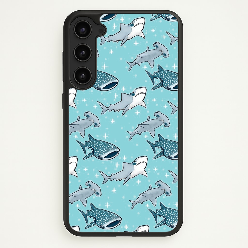Shark Pattern Phone Case - Galaxy S23 / Standard
