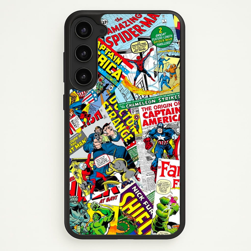 Superhero Comic Comics Pattern Phone Case - Galaxy S23 Plus / Standard