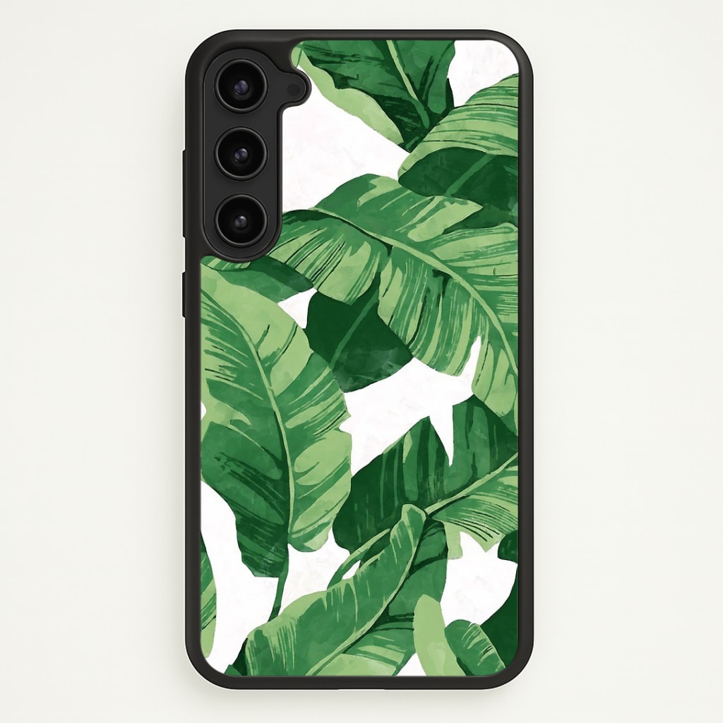 Tropical Banana Leaf Pattern Phone Case - Galaxy S23 / Standard