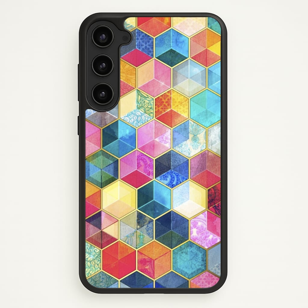 Colourful Honeycomb Pattern Phone Case - Galaxy S23 Plus / Standard