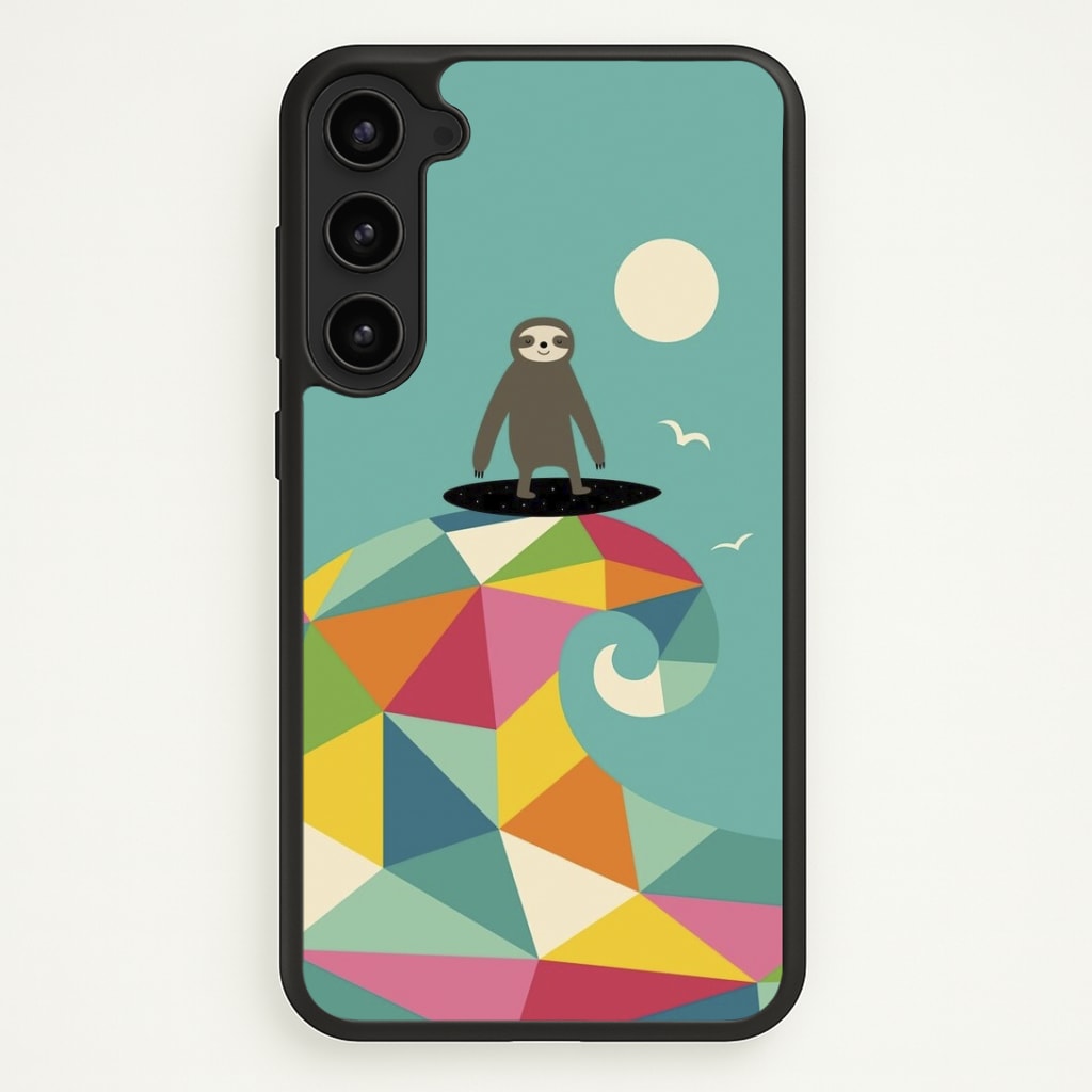 Surfing Sloth Phone Case - Galaxy S23 / Standard