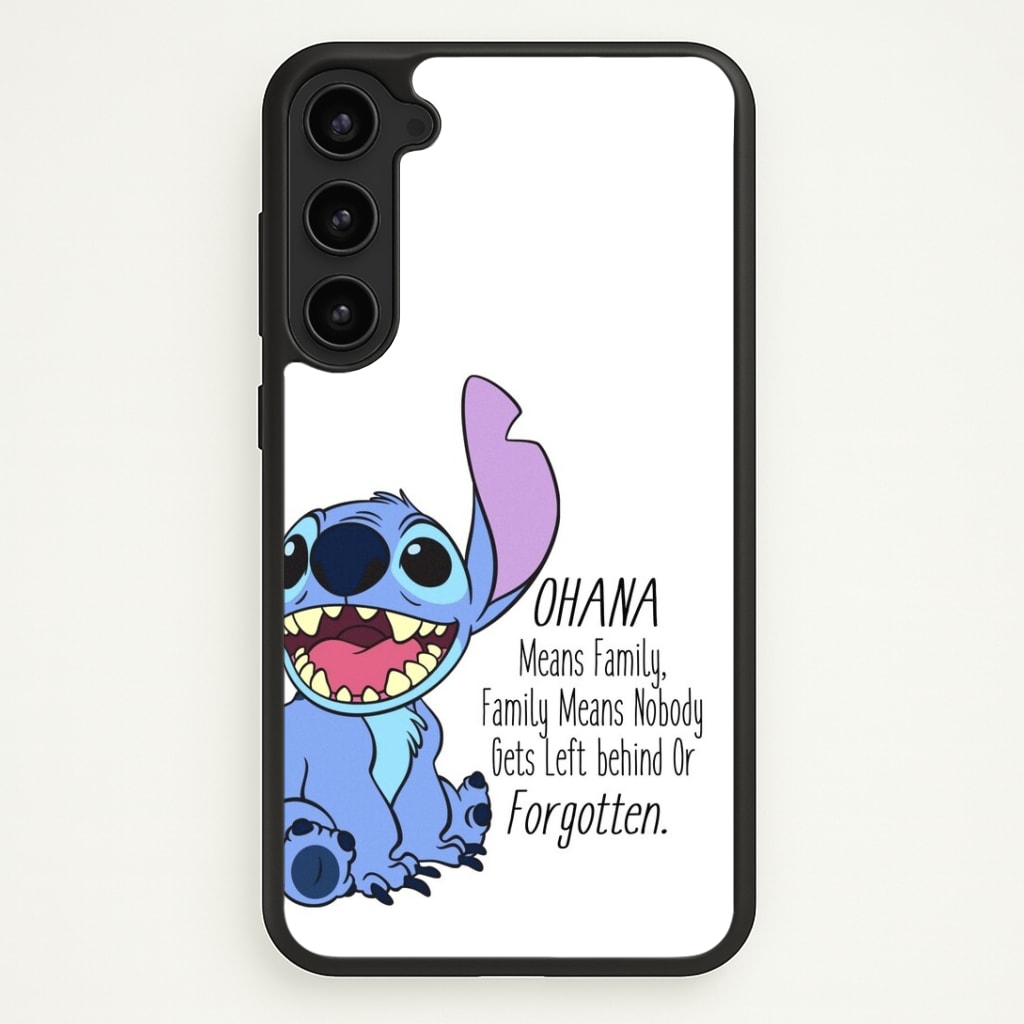 Ohana Means Family - Blue Alien Phone Case - Galaxy S23 / Standard