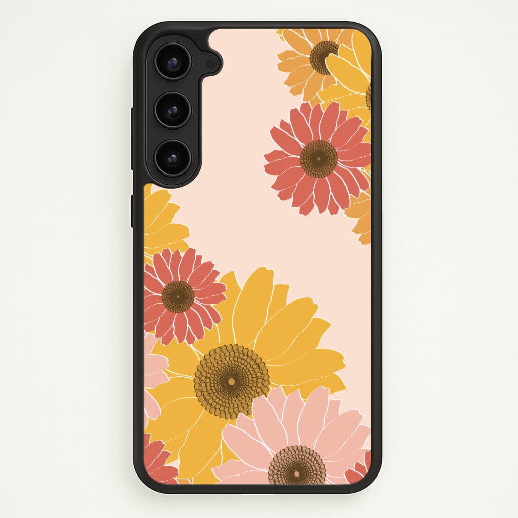 Sunflower Floral Pattern Phone Case - Galaxy S23 Plus / Standard