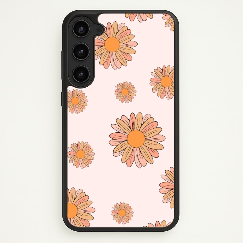 Peach Daisy Phone Case - Galaxy S23 Plus / Standard
