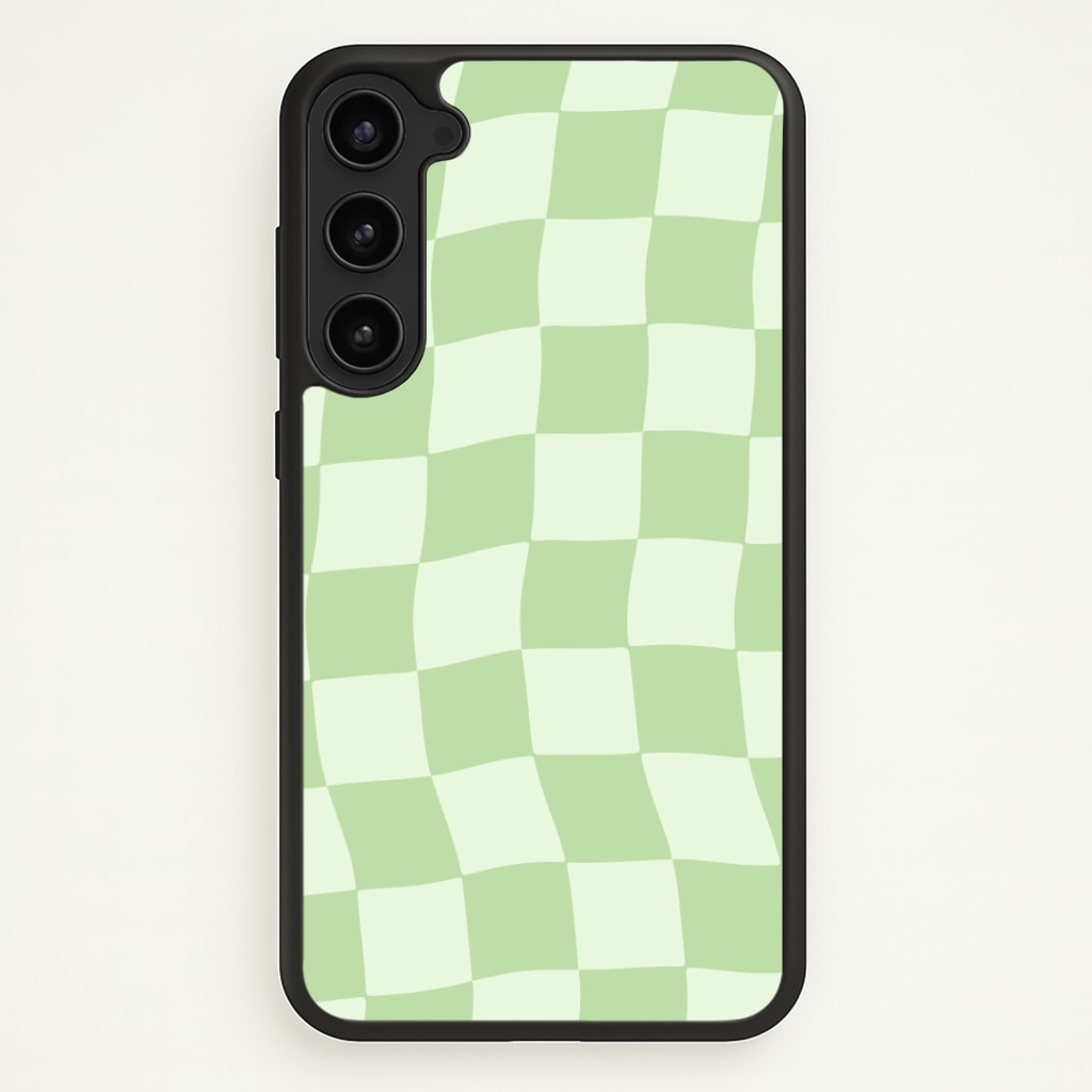 Green Checkers Phone Case - Galaxy S23 Plus / Standard