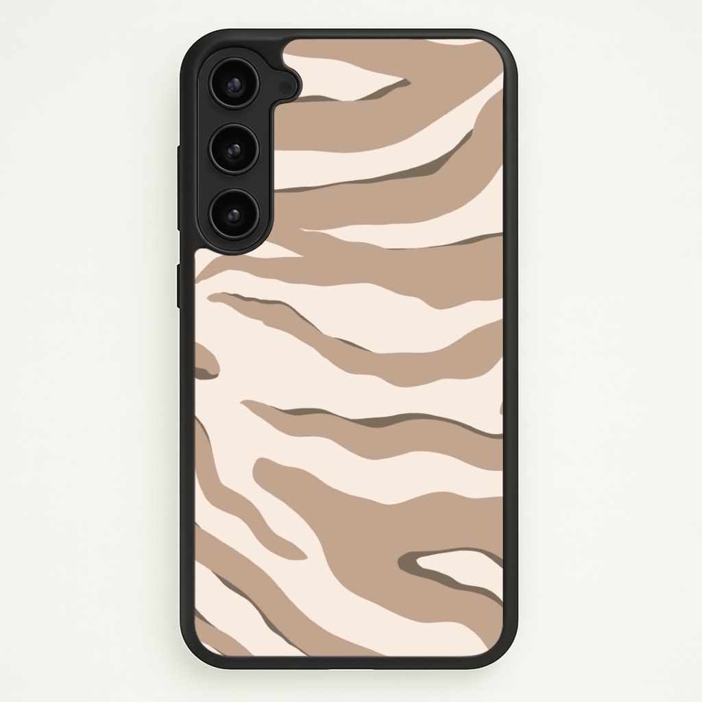 Neutral Tiger Print Phone Case - Galaxy S23 / Standard