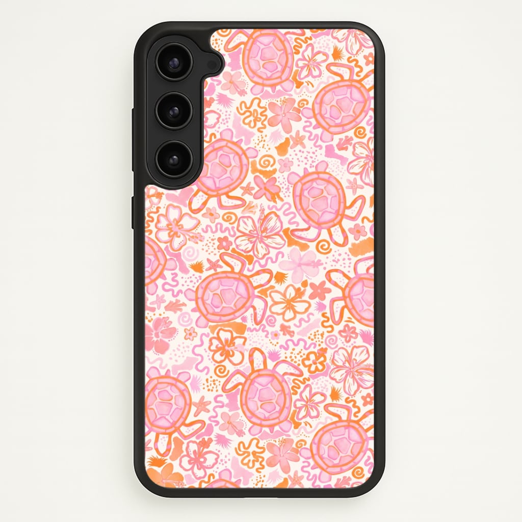 Coral Turtle Doodles Phone Case