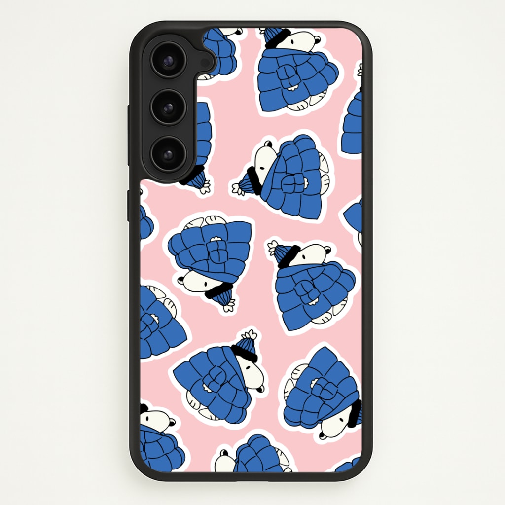 Cartoon Beagle Puffer Jacket Pattern Phone Case - Galaxy S23 Plus / Standard