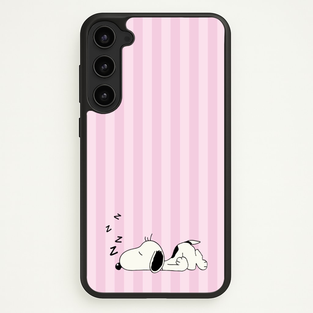 Pastel Stripes Cartoon Beagle Phone Case - Galaxy S23 Plus / Standard