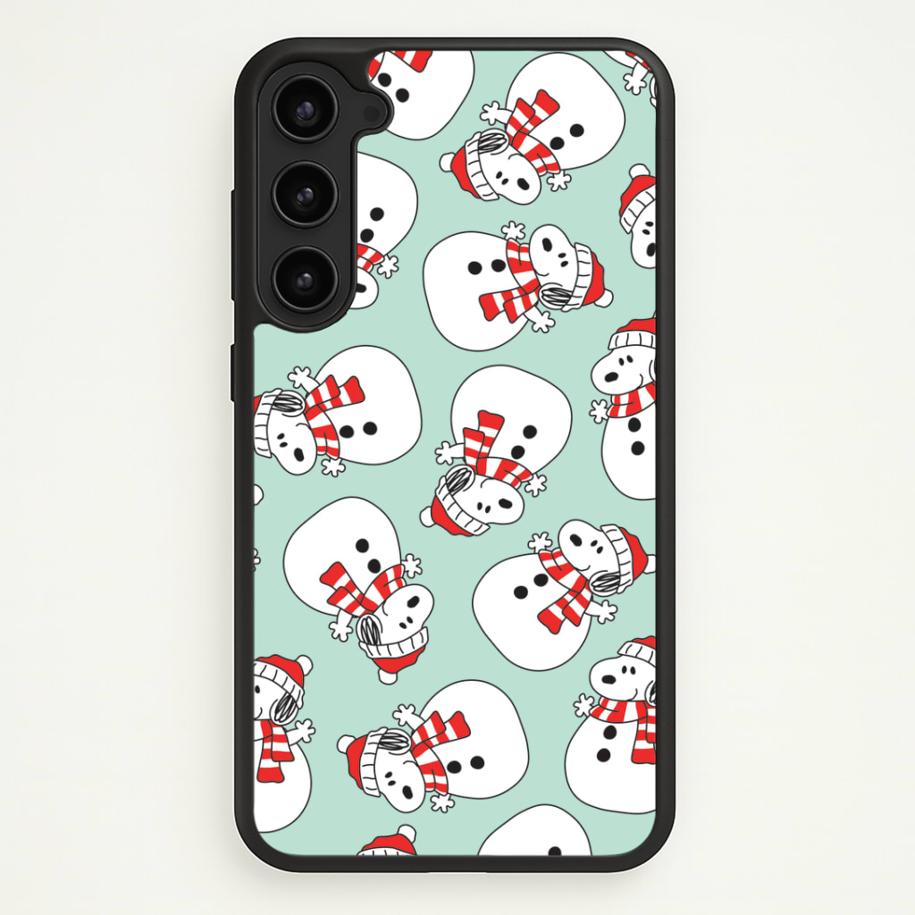 Cartoon Beagle Snowman Pattern Phone Case - Galaxy S23 / Standard