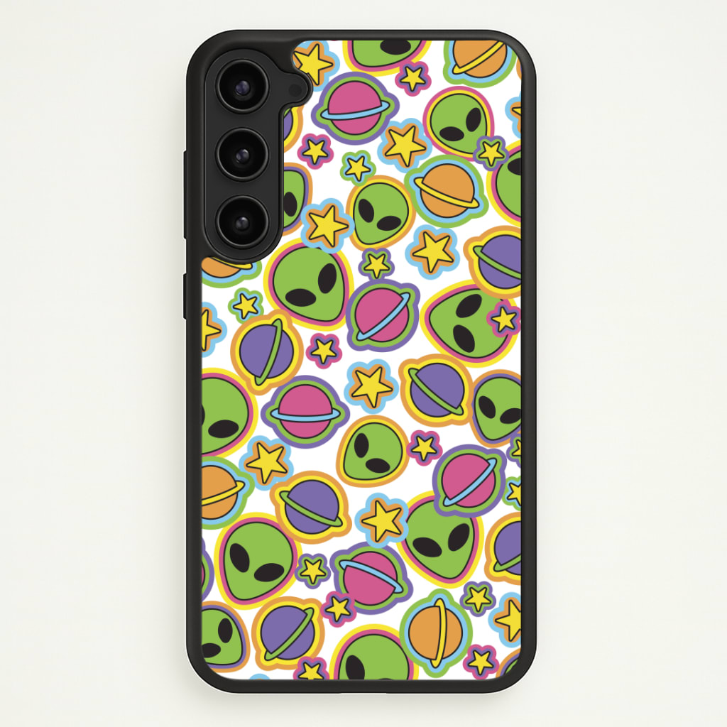 Colourful Aliens And Stars Phone Case - Galaxy S23 Plus / Standard