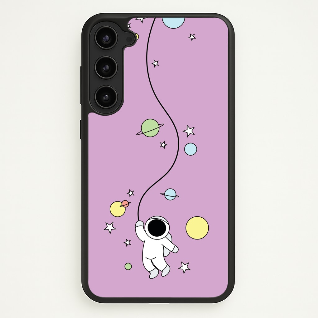 Cute Hanging Astronaut Phone Case - Galaxy S23 Plus / Standard