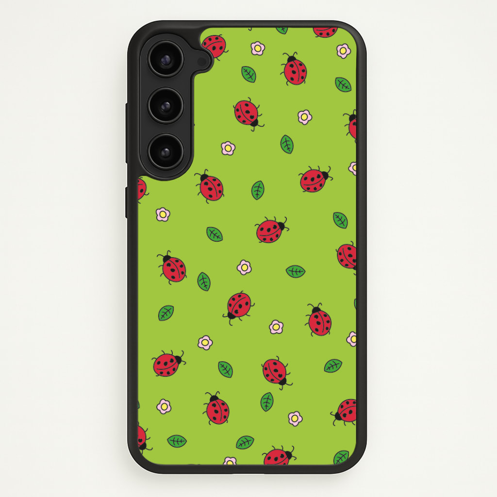 Ladybugs And Flowers - Spring Patterns Phone Case - Galaxy S23 Plus / Standard