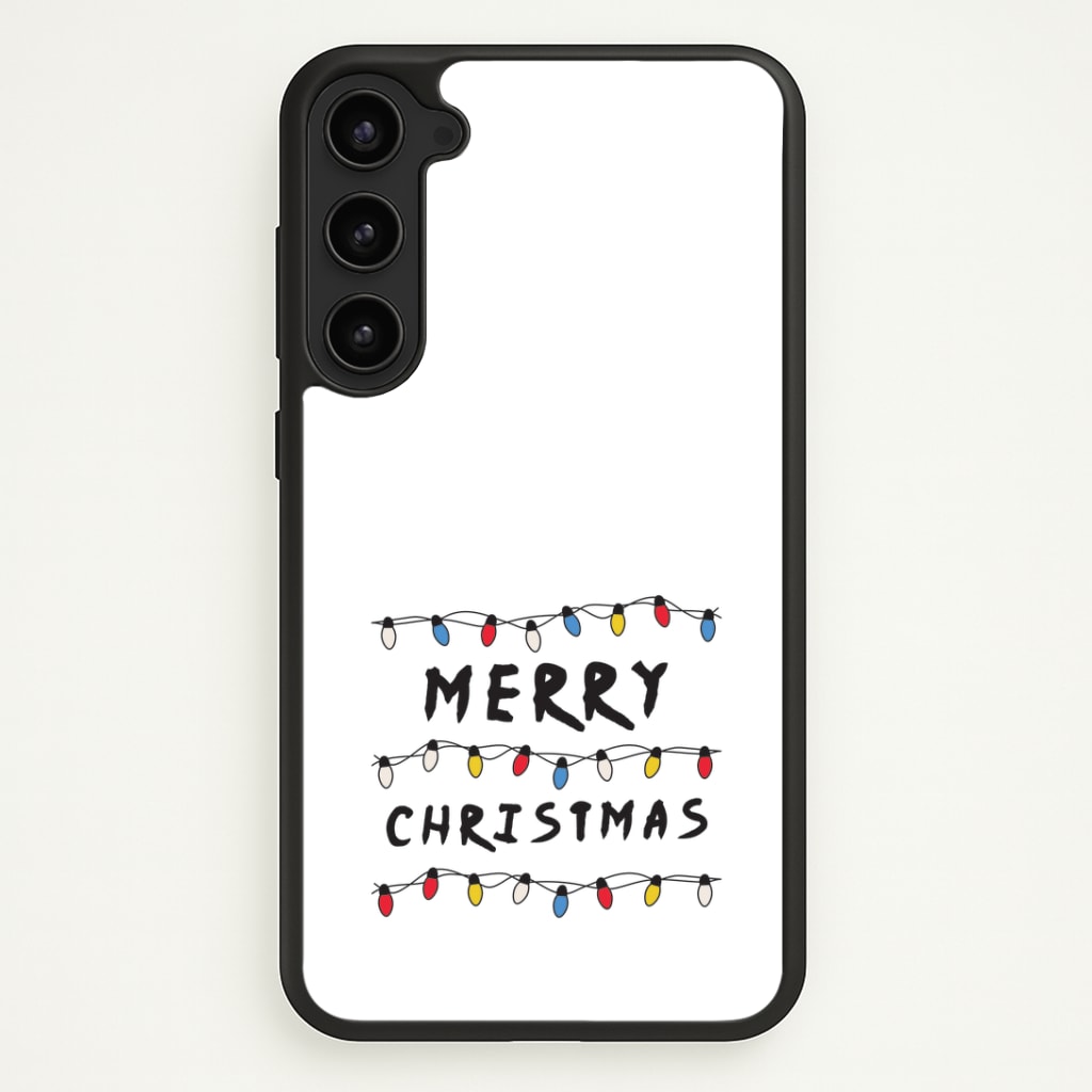 Merry Christmas String Lights Phone Case - Galaxy S23 Plus / Standard