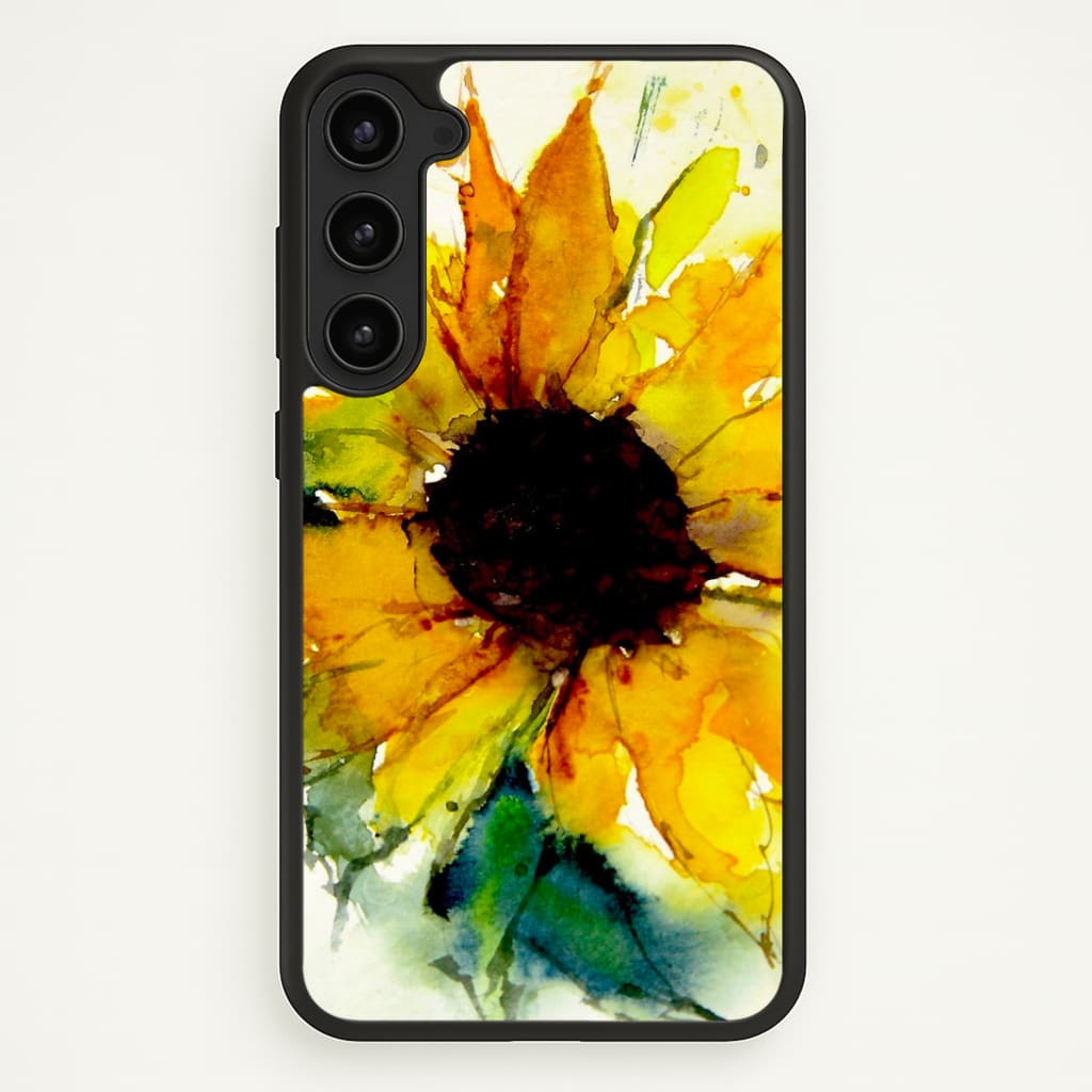 Watercolour Sunflower Phone Case - Galaxy S23 Plus / Standard
