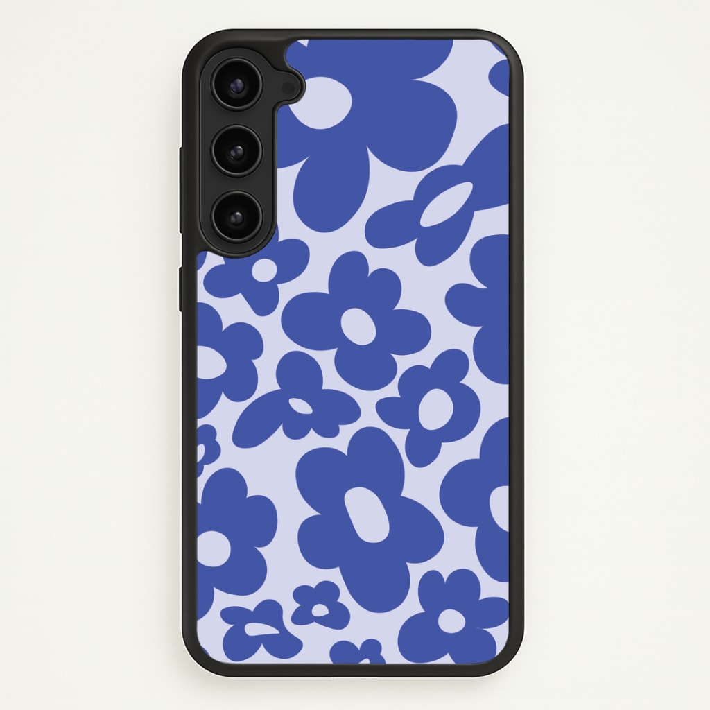 Blue Flowers - Trippy Patterns Phone Case - Galaxy S23 Plus / Standard