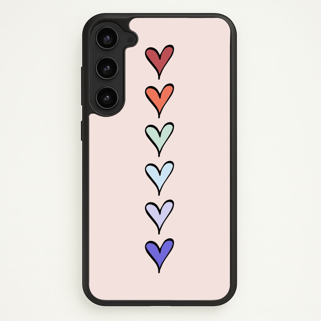 Love Heart Line Phone Case - Galaxy S23 / Standard