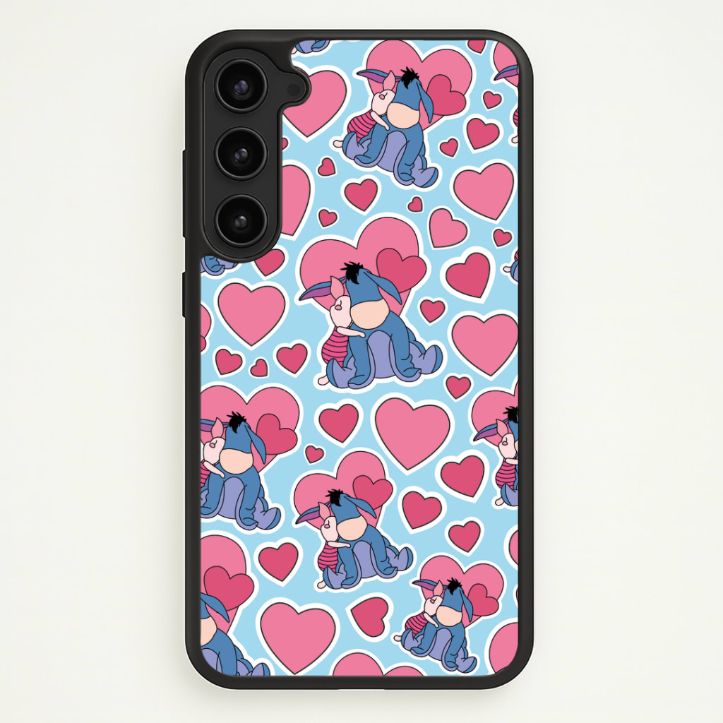 Donkey and Pig Pattern Valentine's Phone Case - Galaxy S23 Plus / Standard