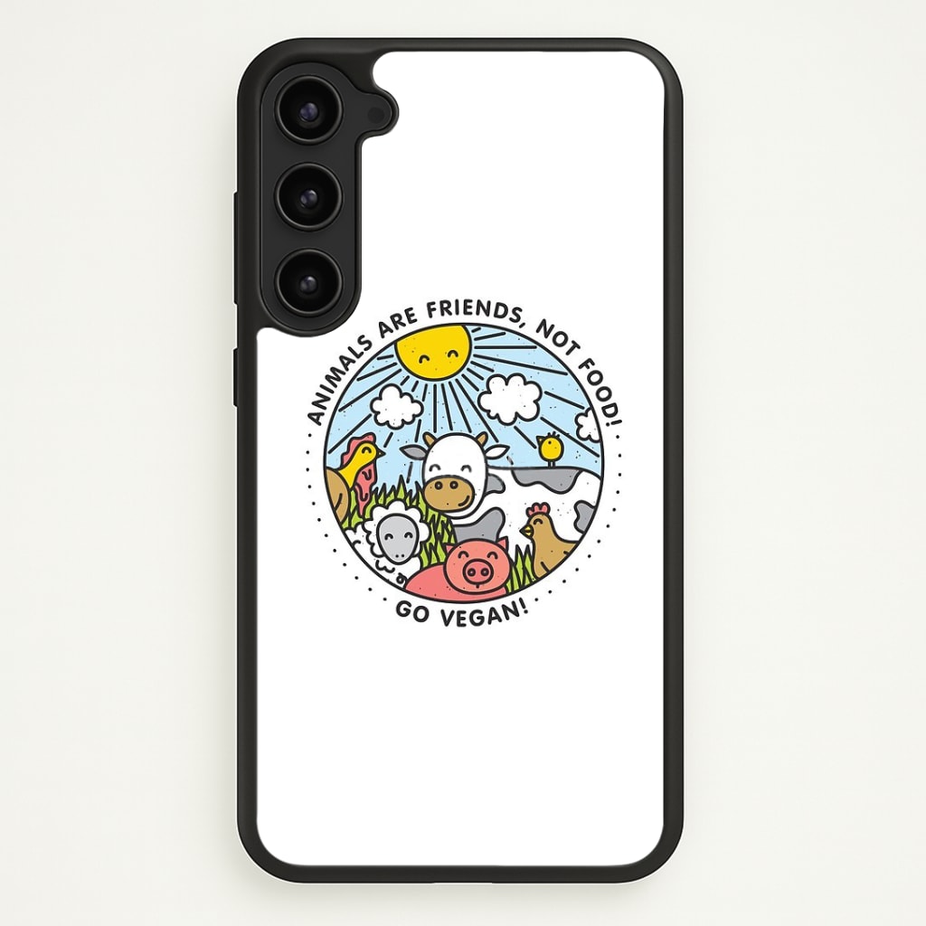 Animals Are Friends, Not Food - Vegan Phone Case - Galaxy S23 Plus / Standard