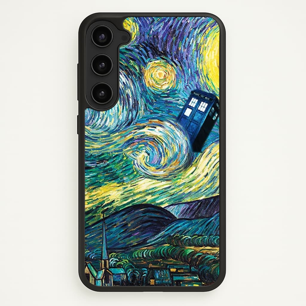 Starry Night Tardis Phone Case - Galaxy S23 / Standard