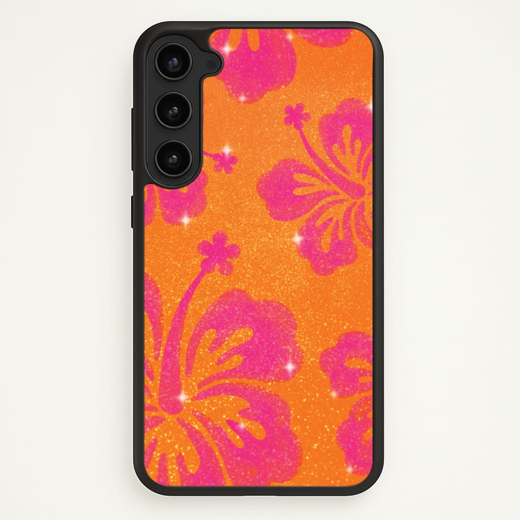 Shimmer Hibiscus Phone Case - Galaxy S23 / Standard
